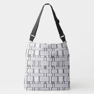 Bolsa Ajustável Padrão Retangular Branco neutro