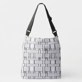 Bolsa Ajustável Padrão Retangular Branco neutro