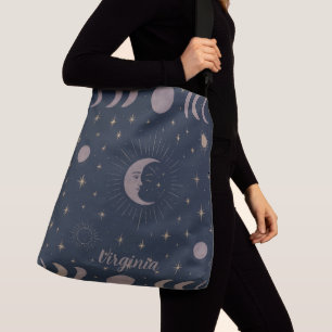 Bolsa Ajustável Padrão Ritualar da Lua Celestial   Mulheres Cósmic