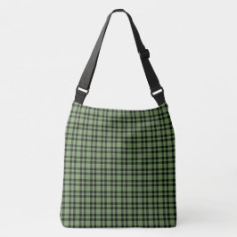 Bolsa Ajustável Padrão Xadrez Verde Preto