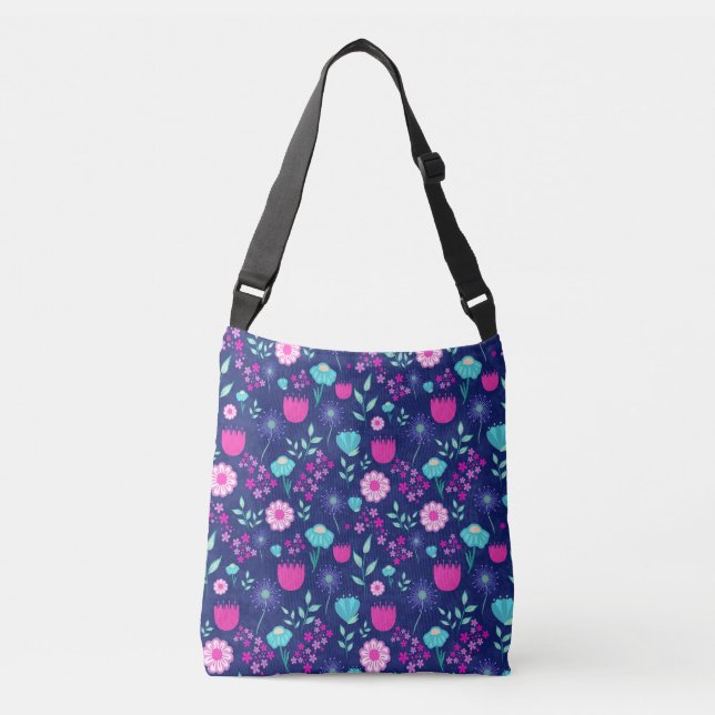 Bolsa Ajustável Padrões florais bonitos (Frente)