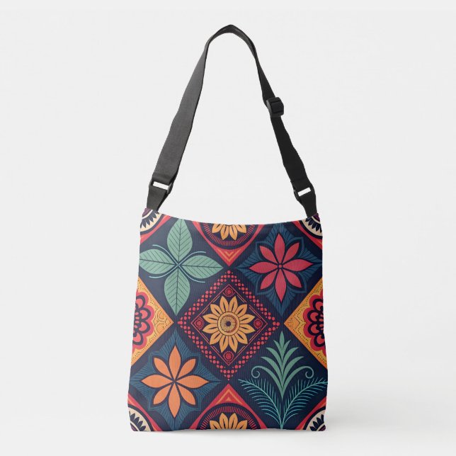 Bolsa Ajustável Padrões mágicos das flores (Frente)