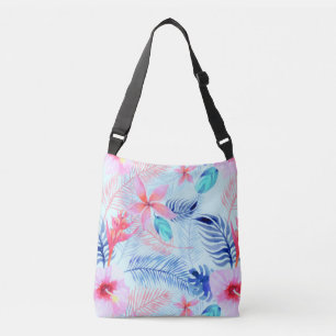 Bolsa Ajustável Padrões Tropicais de Hibiscus Rosa Bonito