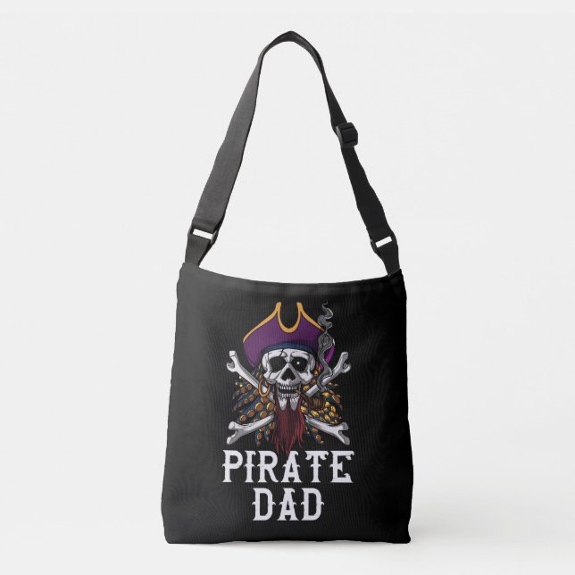 Bolsa Ajustável Pai Pirata - Velejador Crossbones Pais (Frente)