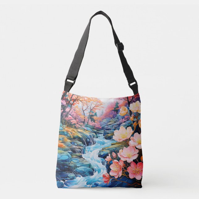 Bolsa Ajustável Paisagem Bela do Vale do Rio (Frente)