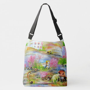 Bolsa Ajustável Paisagem de Aquarela