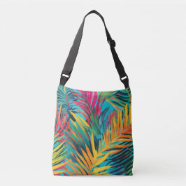 Bolsa Ajustável Palma Colorida de Folhas Tropicais Multicoloridas