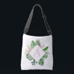 Bolsa Ajustável Palmas Tropicais Monograma Blush Pink Casamento<br><div class="desc">Local de Destino - Palmas Tropicais Praia Blush Botânico Rosa e Verde Watercolor Monograma Tote Sacos em fundo de canvas - inclui uma bela e elegante tipografia com folhas botânicas modernas e verde para o presente especial para um Casamento, Chá de panela (Noiva ou Bridesmaid), Chá de fraldas, Festa de...</div>