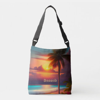Bolsa Ajustável Palme am Strand bei Sonnenuntergang