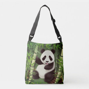 Bolsa Ajustável Panda Bonita Num Saco De Corpo De Bambu