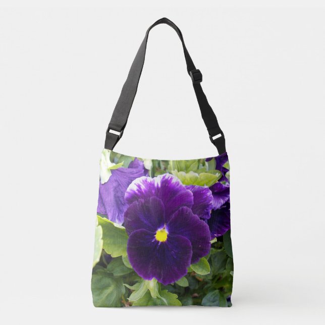 Bolsa Ajustável Pansy Roxo Profundo, (Frente)