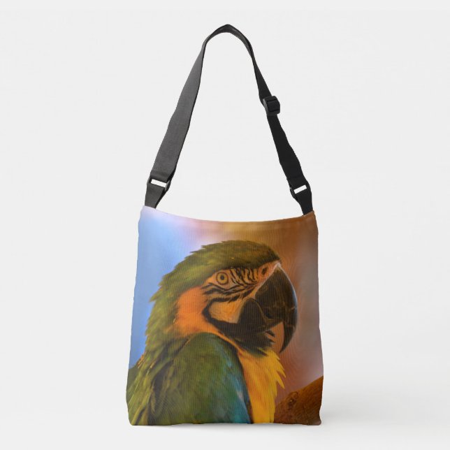 Bolsa Ajustável Papagaio Colorido (Frente)