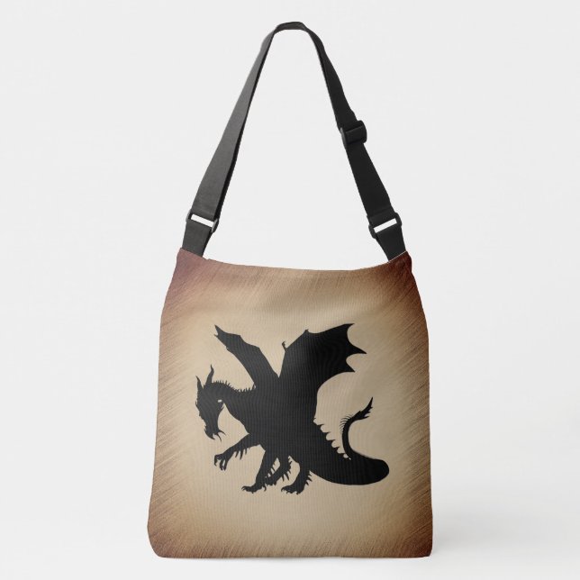 Bolsa Ajustável Papel Antigo Dragão Negro (Frente)