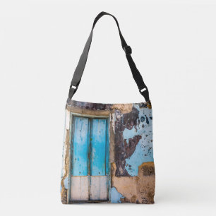 Bolsa Ajustável Parede e porta azuis