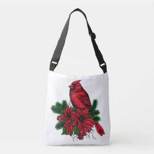 Bolsa Ajustável Pássaro cardeal, ilustração de Natal