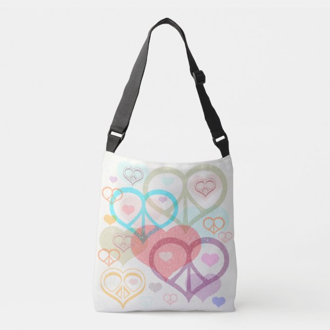 Bolsa Ajustável Pastel Peace & Love (Frente)