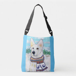 Bolsa Ajustável Pastor Alemão Branco