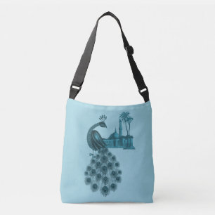Bolsa Ajustável Pavão azul romântico