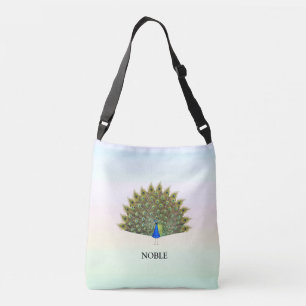 Bolsa Ajustável Pavão Majestoso em Cores Pastéis
