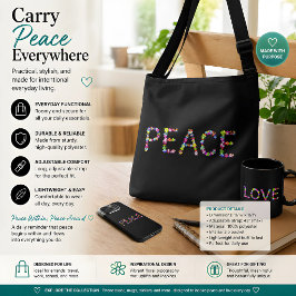 Bolsa Ajustável Paz Interior, Paz ao Redor | Inspirador