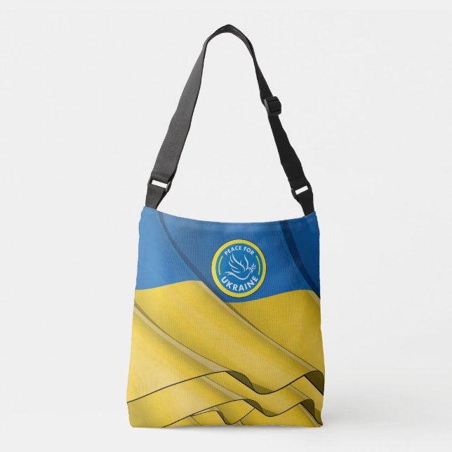 Bolsa Ajustável PAZ PARA A UCRÂNIA - sem lucro. Veja Em Trás. (Frente)