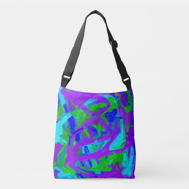 Bolsa Ajustável Peacock Abstrato Watercolor (Frente)