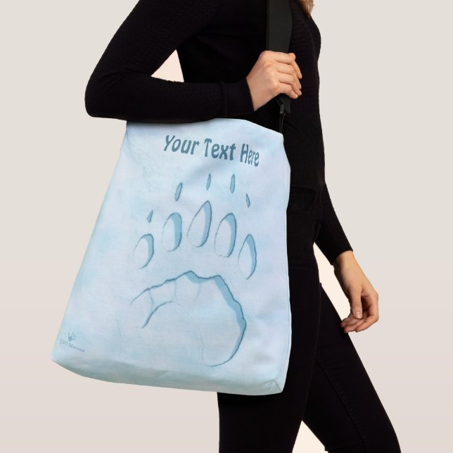 Bolsa Ajustável Pegada de Pata de Urso Polar (Close Up)