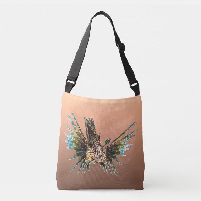 Bolsa Ajustável Peixe-leão - Design Abstrato - Recortado de uma fo (Frente)