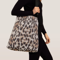 Pele Leopardo Corpo Cruzado Grande Saco
