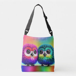 Bolsa Ajustável Pequenas Corujas do Arco-Íris - ART por Designs Li