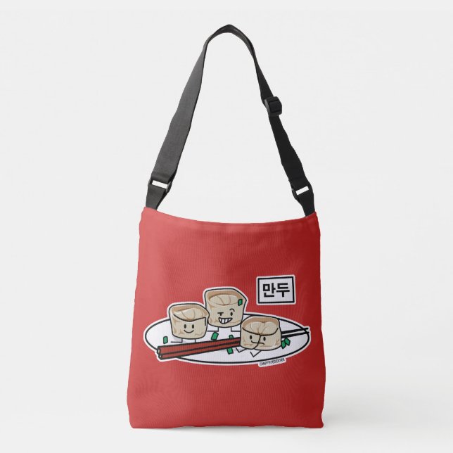 Bolsa Ajustável Pequeno almoço coreano hangul do dim sum da (Frente)