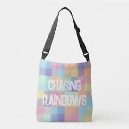 Bolsa Ajustável Percorrendo o Rainbows Pastel Colors Buffalo Check