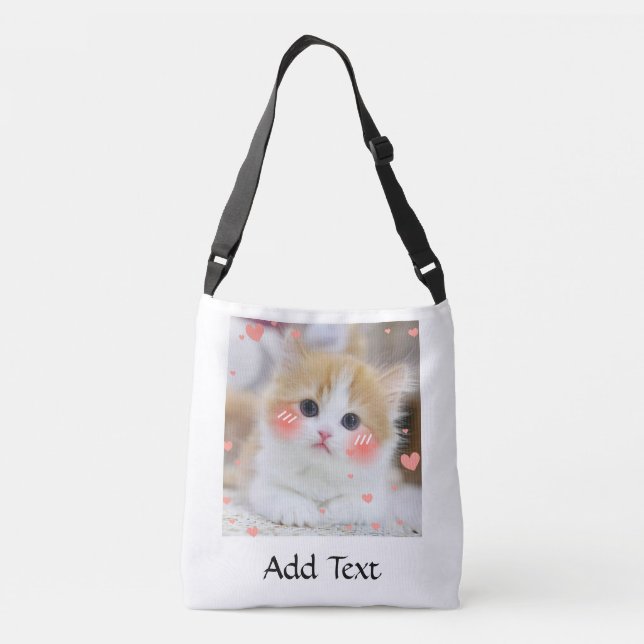 Bolsa Ajustável Perfeito para Amantes de Gatos com Texto Adicional (Verso)