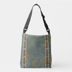 Bolsa Ajustável Pérsico Oriental Rug Luxury Verde e Dourado Runner
