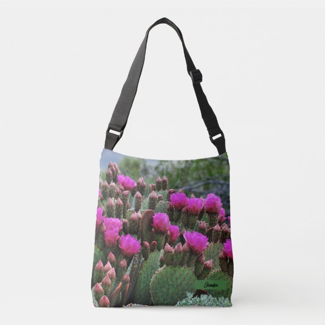 Bolsa Ajustável Personalize o nome Cactus Flower rapidamente Pear (Frente)