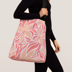 Bolsa Ajustável Pêssego Laranja De Na moda Floral Moderno Correto