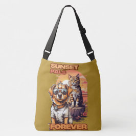 Bolsa Ajustável Pet Laranja Gráfico com Sunset
