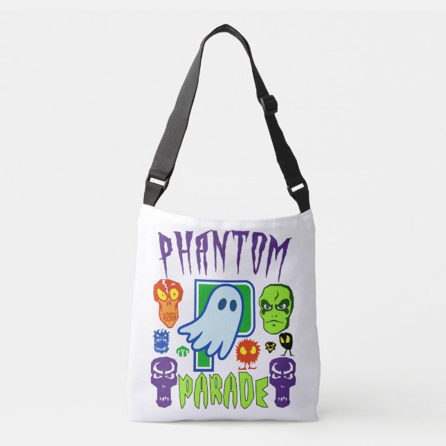 Bolsa Ajustável Phantom parade spooky design do crânio fantasma (Frente)