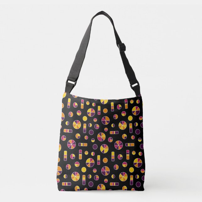 Bolsa Ajustável Pie Circles and Bar Pattern 271019v2 - Black (Frente)