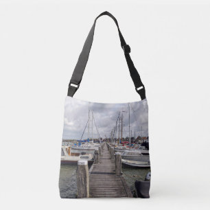 Bolsa Ajustável Pier com barcos e iates em Marken Países Baixos