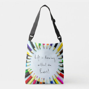 Bolsa Ajustável Pílulas coloridas/lápis de círculo + suas ideias