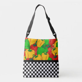 Bolsa Ajustável Pimentos tricolados negros e cartão de controlo