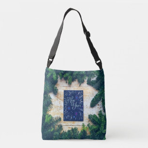 Bolsa Ajustável Pine Feliz ano novo Azul e Verde