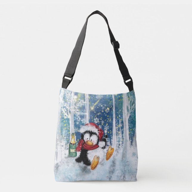Bolsa Ajustável Pinguim Feliz - Natal (Frente)