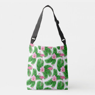 Bolsa Ajustável Pink Flamingo Tropical Floral Summer Vibes