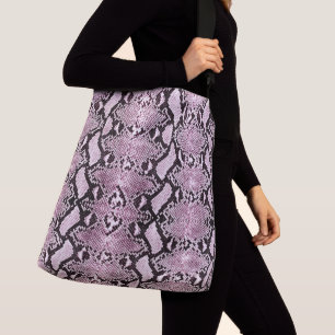 Bolsa Ajustável Pinta Rosa Exótica Python Snakeskin