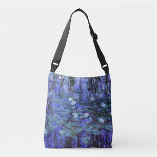 Bolsa Ajustável Pintor de lírios azuis por Claude Monet