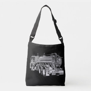 Bolsa Ajustável Pintura a Óleo de Caminhão de Bombeiros Cinza,