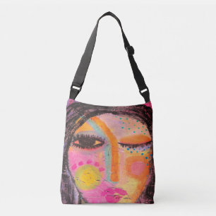 Bolsa Ajustável Pintura Abstrata Original de uma Mulher
