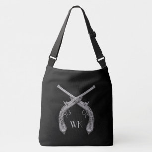 Bolsa Ajustável Pistolas Cruzadas Monograma Preto